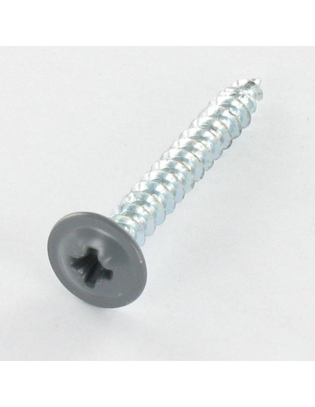 Parafuso de madeira aglomerado cabeça de cogumelo Pozi PZ6 4,5X35 rosca total Aço zinco branco RAL7012 cinza basalto