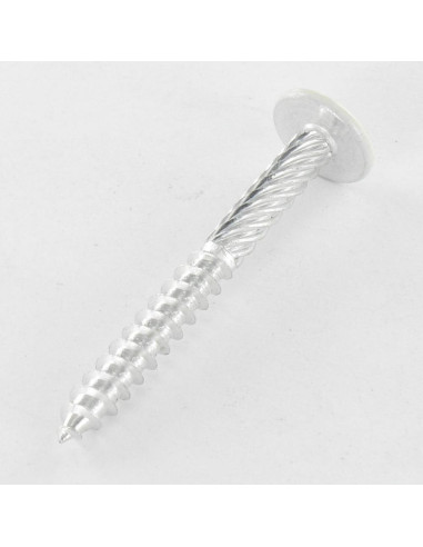 Parafuso floral cabeça redonda larga Pozi PZ7 6X45 Alumínio RAL9016 branco de sinalização