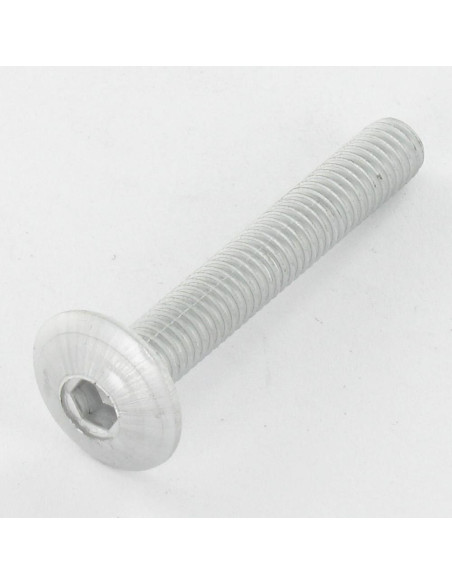 PARAFUSO cabeça de cogumelo M6X35 roscado sobre 9 chave de 4 Aço zinco branco