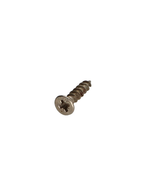 Parafuso de madeira aglomerado VBA3 cabeça fresada Pozi 3X15 Aço niquelado microparafusos