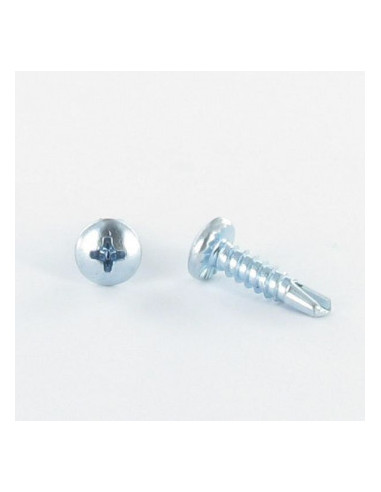 Autoperfurante cabeça cilíndrica panela phillips 3,5 x 9,5 PARA Aço zinco branco SS dentado