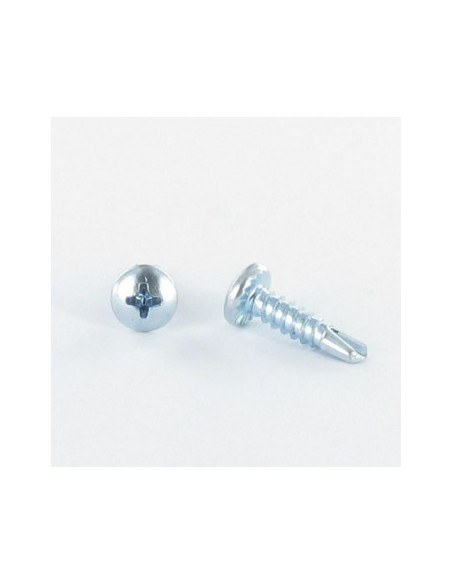 Autoperfurante cabeça cilíndrica panela phillips 3,5 x 9,5 PARA Aço zinco branco SS dentado
