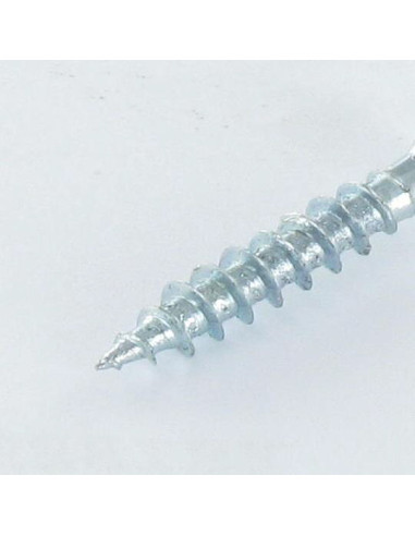 Parafuso de madeira aglomerado cabeça fresada sulcada 3,5 x 12 Aço zinco branco