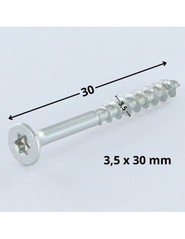 PARAFUSO Spax cabeça fresada TORX T20 3,5 x 30 roscado sobre 17 rosca parcial WIROX
