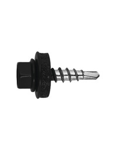 Autoperfurante cabeça hexagonal 4,8X35 Arruela estanque com junta de neopreno epdm Aço zinco branco RAL9011