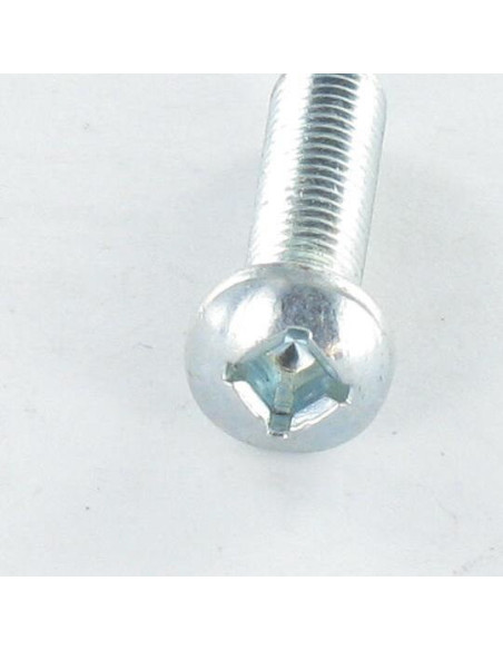 Parafuso de metais cabeça cilíndrica M5X20 quadrado phillips QP2 Aço zinco branco