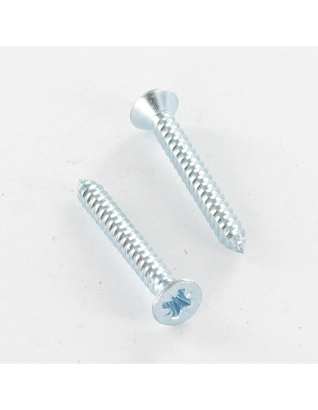 Parafuso de chapa cabeça fresada Pozi 6,3 x 30 Aço zinco branco