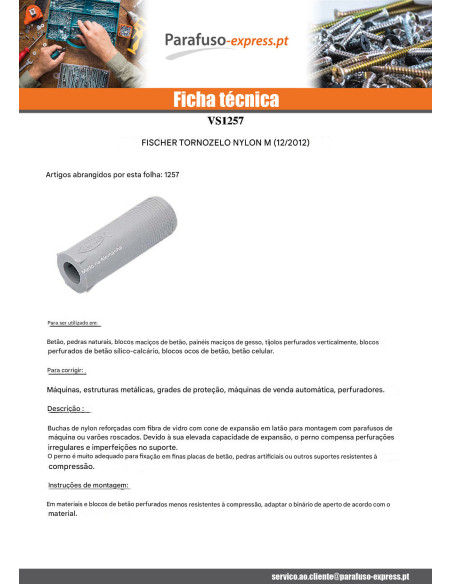 Bucha M Fischer M12 - Parafuso Express