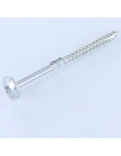 Parafuso de madeira aglomerado cabeça disco TORX T40 8X80 Aço zinco branco