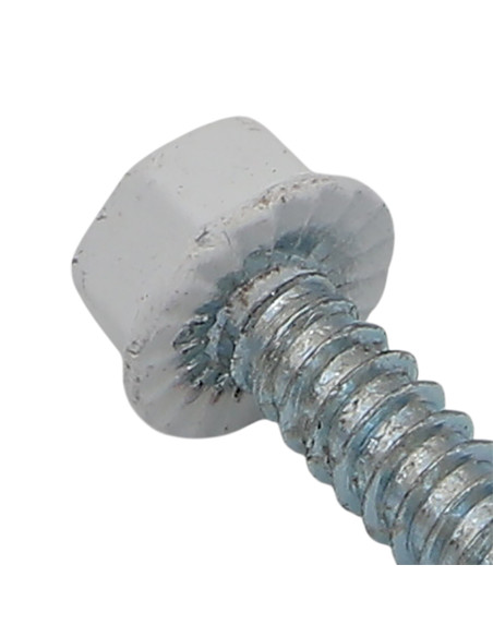 Autoperfurante cabeça hexagonal 6,3X75 rede de chapa Aço zinco branco RAL9016 LÍQUIDO