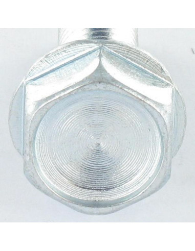 Parafuso autorroscante cabeça hexagonal flange com gola serrilhada M10X40 Aço zinco branco