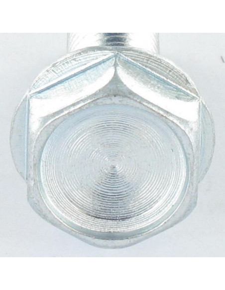 Parafuso autorroscante cabeça hexagonal flange com gola serrilhada M10X40 Aço zinco branco