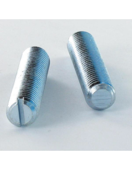 Parafuso de metais sem cabeça sulcada M8X120 perno plano Aço zinco branco