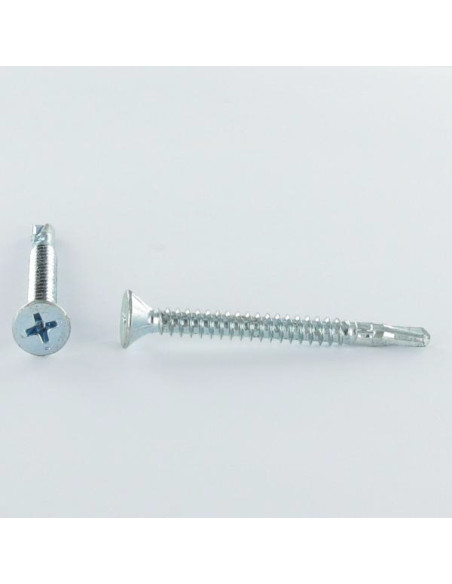 Autoperfurante cabeça fresada phillips 4,2 x 25 con ASA Aço zinco branco