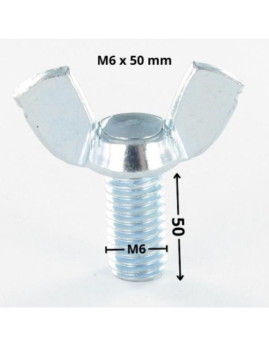 PARAFUSO orelhas M6X50 forma americana Aço zinco branco