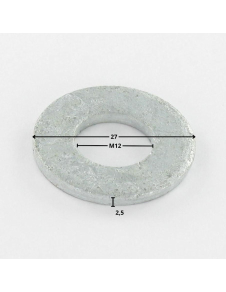 Rondela liso M12X27X2,5 M forte resistência à corrosão Aço galvanizado a quente