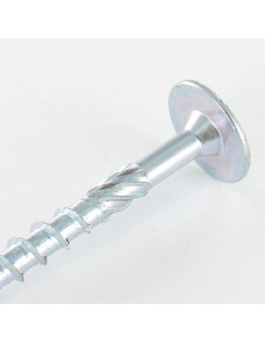 Parafuso de madeira aglomerado cabeça disco TORX T40 10X100 Aço zinco branco