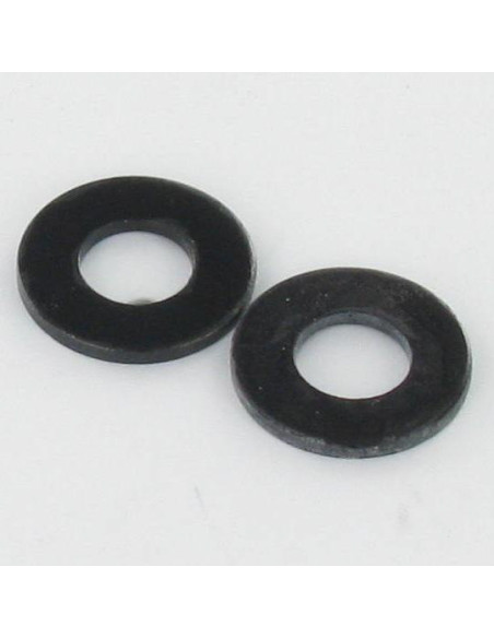 Rondela liso 6,4 x 14 x 0,8 comum Aço zinco preto