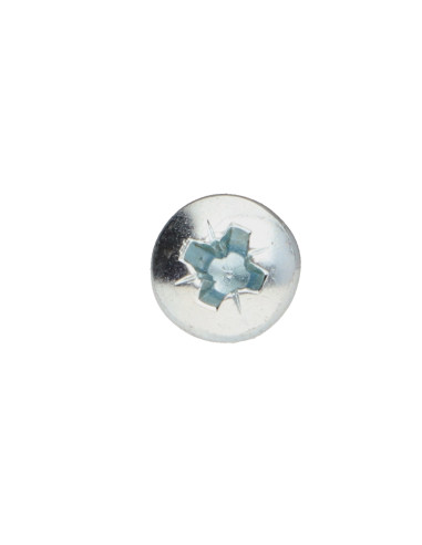 Parafuso de madeira aglomerado cabeça redonda Pozi PZ6 4X10 Aço zinco branco