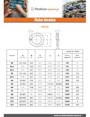 Rondela Arruela para Parafuso M18 Aço zinco branco
