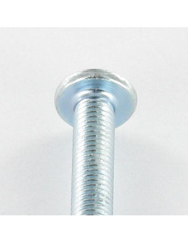 Parafuso de metais cabeça cabeça panela larga Pozi PZ7 / sulcada M6X80 Aço zinco branco