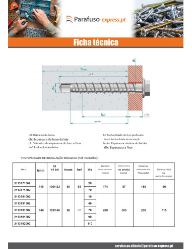 Parafuso de betão cabeça hexagonal flange com gola T24 18X160 Aço zinco branco
