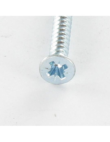 Parafuso de chapa cabeça fresada Pozi 4,8X60 Aço zinco branco