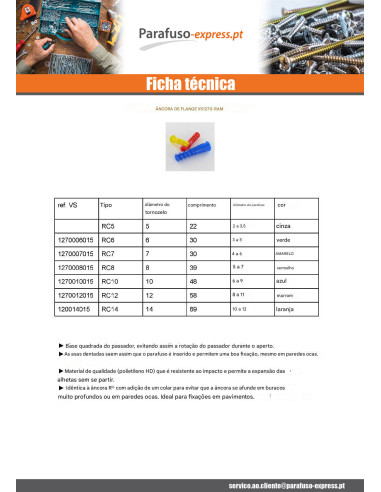 Bucha com colar BATER RC 14X69 LARANJA - Parafuso Express