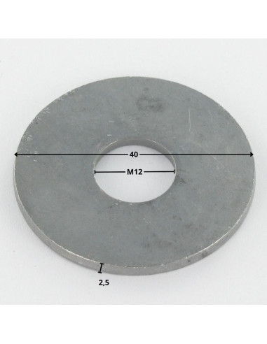 Rondela liso M12X40X2,5 LL forte resistência à corrosão Aço galvanizado a quente