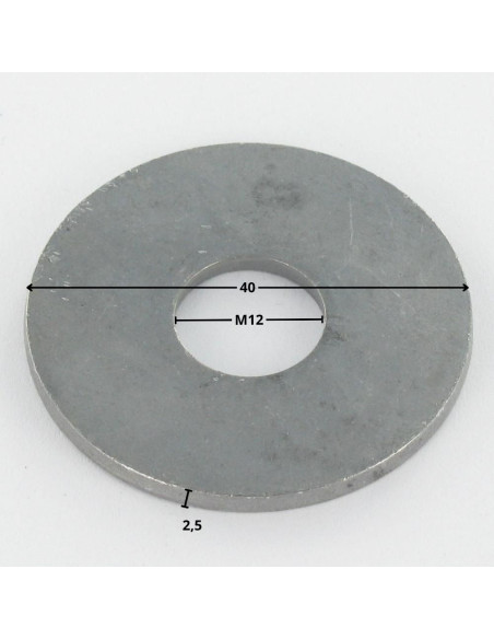 Rondela liso M12X40X2,5 LL forte resistência à corrosão Aço galvanizado a quente