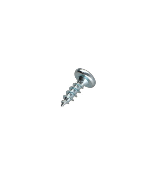 Parafuso de madeira aglomerado cabeça redonda Pozi PZ6 3,5 x 10 Aço zinco branco
