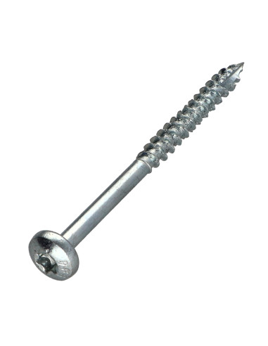 Parafusos de madeira e aglomerado TEKOR cabeça redonda TORX T30 6X90 rosca parcial cut ponto antifenda tipo 17 Aço
