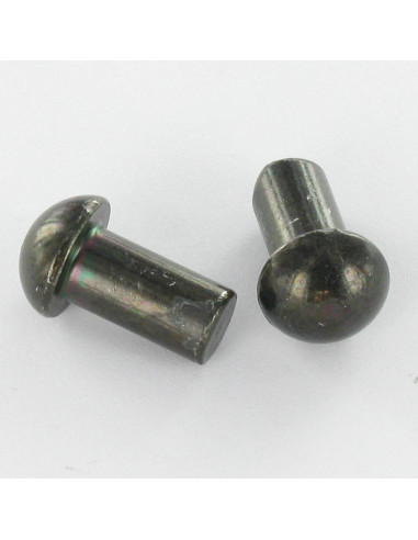 Rebite de ferro de cabeça plana cabeça redonda 6X25 Aço zinco preto