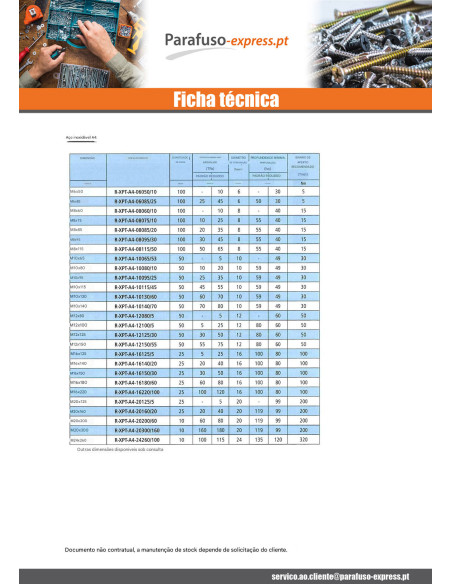 Bucha metálica Fixações R-XPT M10X150 Aço zinco branco