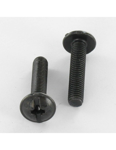 PARAFUSO cabeça de cogumelo Fenda Pozi M5X10 Aço zinco preto