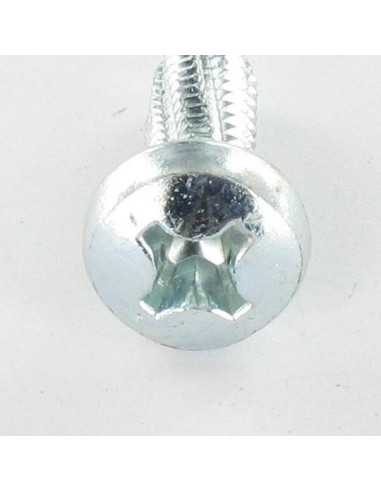Parafuso autorroscante cabeça abaulada larga PHILLIPS 6X16 Aço zinco branco