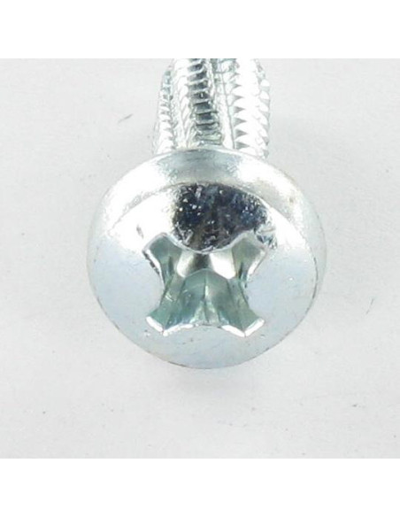 Parafuso autorroscante cabeça abaulada larga PHILLIPS 6X16 Aço zinco branco