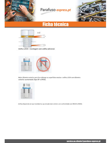 Rondela NORD-LOCK ® Aço bruto DELTA PROTEGER M24 720 Horas de nevoeiro salino sem corrosão vermelha