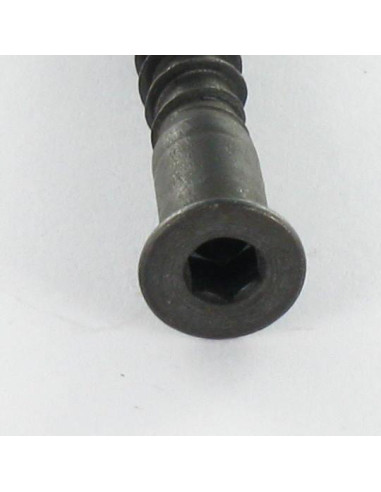 Parafuso autorroscante confirmat cabeça fresada hexagonal oco 7X50 rede de chapa SS dentado Aço zinco preto
