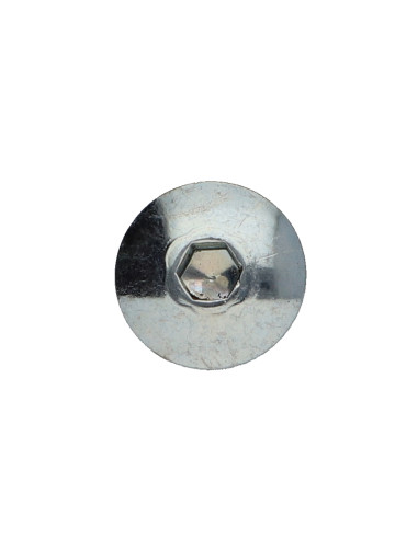 PARAFUSO cabeça de cogumelo M6X22 chave de 4 Aço zinco branco Freio roscado