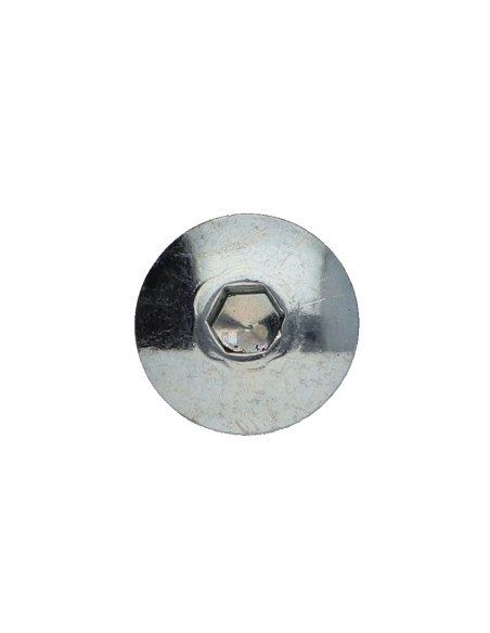 PARAFUSO cabeça de cogumelo M6X22 chave de 4 Aço zinco branco Freio roscado