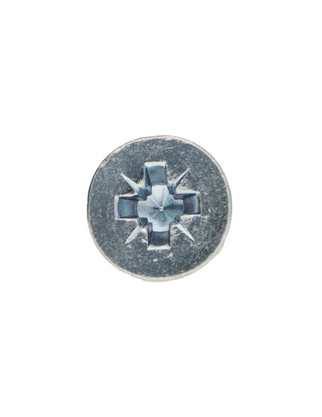 Parafuso de madeira cabeça fresada Pozi PZ6 3,5 x 22 Aço zinco branco