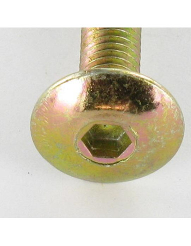 PARAFUSO cabeça de cogumelo M6X75 chave de 4 Dicromato