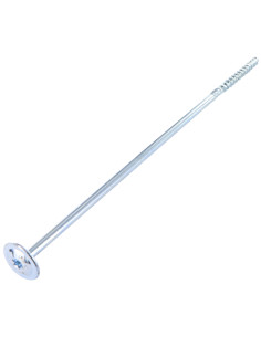 Parafuso de madeira aglomerado cabeça disco TORX T40 8X320 Aço zinco branco 2