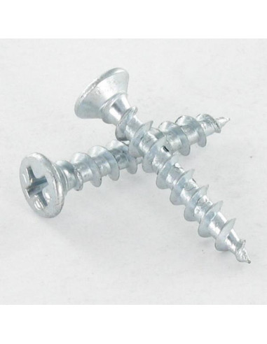 Parafuso FERRAGENS/PVC cabeça fresada phillips 4,2X45 Aço zinco branco RAL9016 branco de sinalização