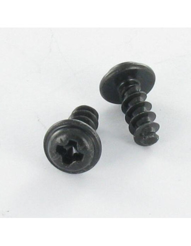 Parfuso de pvc cabeça de cogumelo Pozi PZ6 4X10 Aço zinco preto
