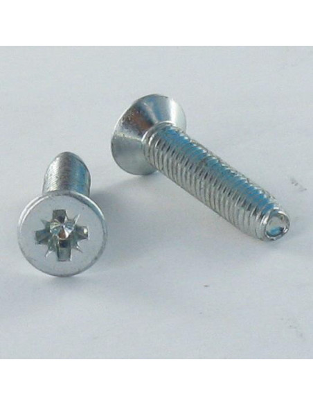 Parafuso autorroscante cabeça fresada M6X40 Pozi PZ7 Aço zinco branco