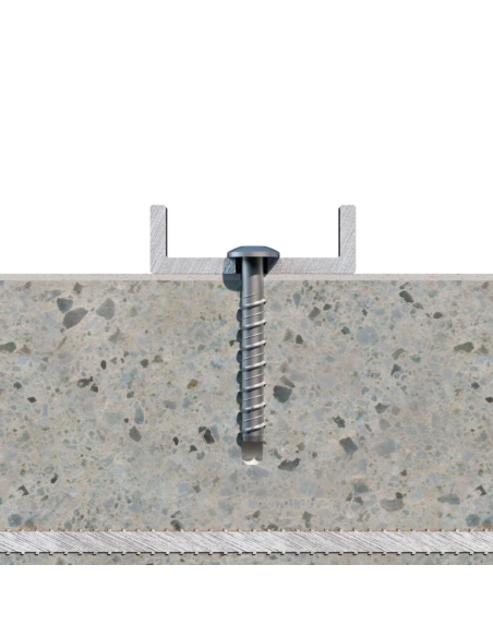 Parafuso de betão cabeça cabeça panela TORX TORX T30 6X50 Aço zinco branco