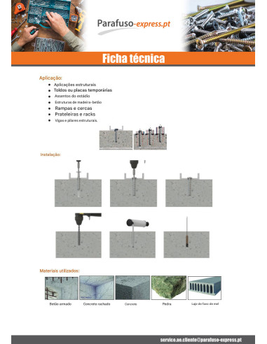 Parafuso de betão cabeça cabeça panela TORX TORX T30 6X50 Aço zinco branco