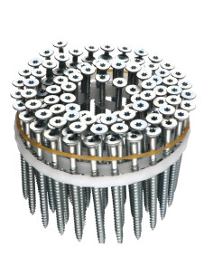 Vendido em rolos de 100 Parafuso de madeira aglomerado cabeça fresada dentado 5X80 roscado sobre 60 TORX T20 cut